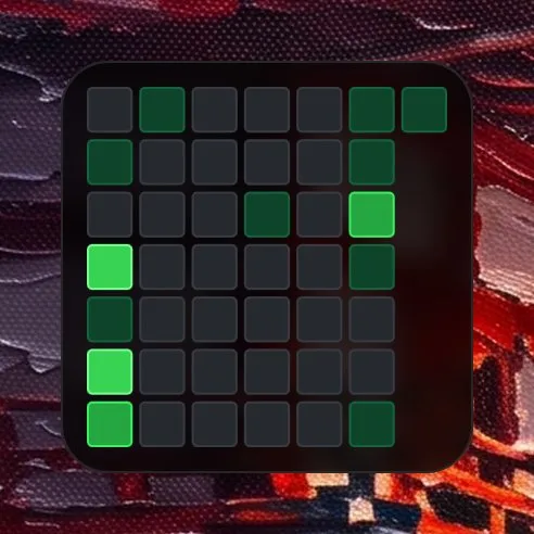 The GitHub widget in Analogue: the same wall of green squares
