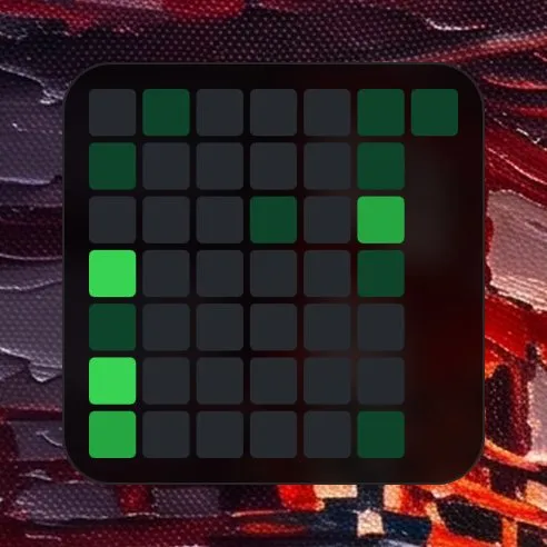 The GitHub widget in Modern: weeks of contributions as green squares