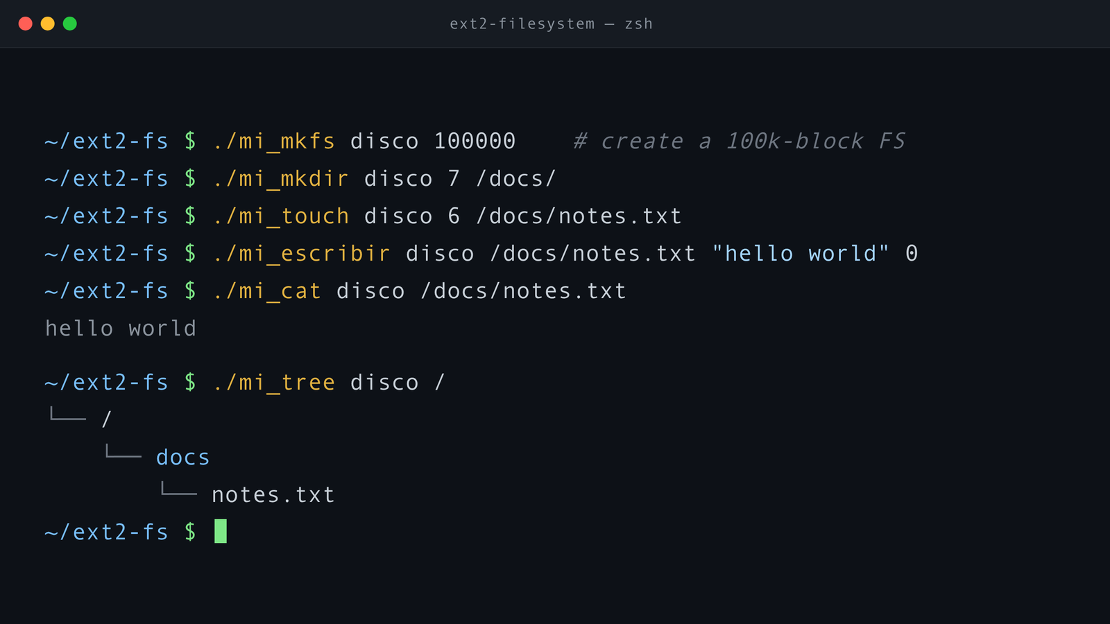 ext2 Filesystem
